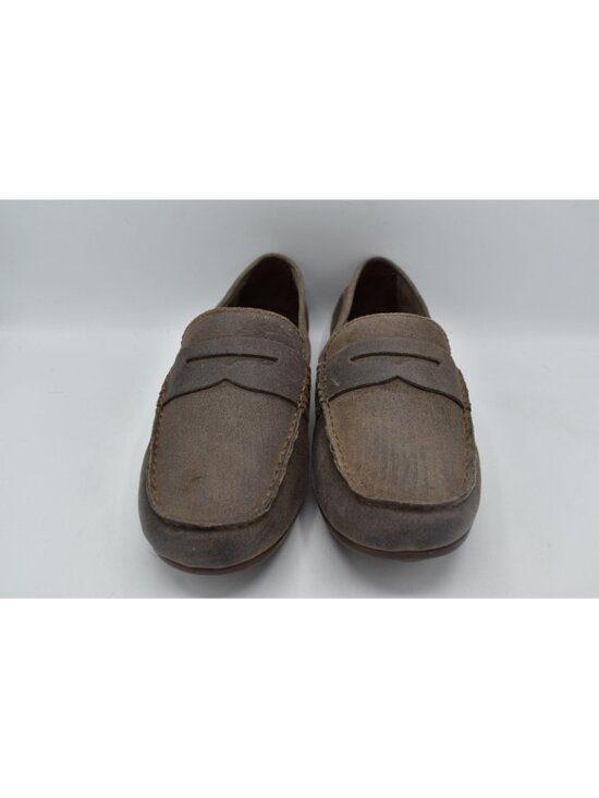 Born Mens Size 9.5 Andes Taupe Distressed Leather Slip On Moc Loafers Shoes main image 7